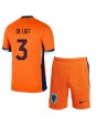 Nederländerna Matthijs de Ligt #3 Replika Hemmakläder Barn EM 2024 Kortärmad (+ byxor)